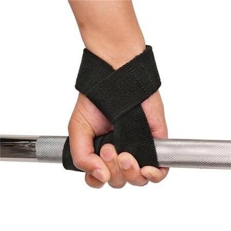 Sunny Health & Fitness Sunny Health & Fitness No. 086 Heavy Duty Workout Wrist Lifting Straps with Neoprene Padding - Black No. 086